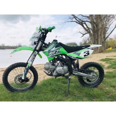 Dětská benzínová motorka Pitbike Leramotors By Apollo Jaguar 125cc 17“/14“ E-Start Zelená