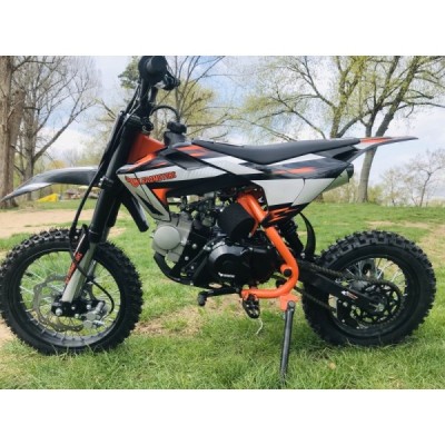Dětská benzínová motorka Pitbike Leramotors Cannon 125ccm 4T 14/12 E-Start Oranžová