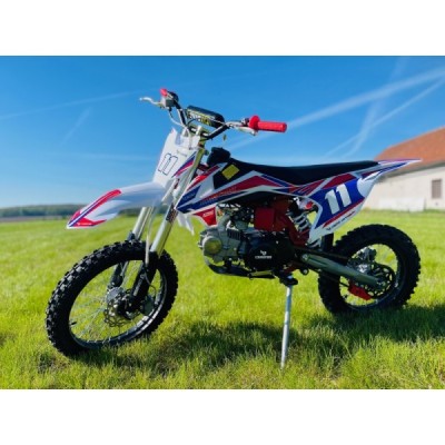 Dětská benzínová motorka Pitbike Leramotors Shark 125cc 4T 17/14 červená