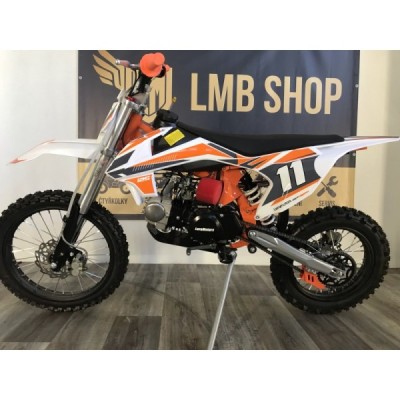 Dětská benzínová motorka Pitbike Leramotors Shark 125cc 4T 17/14 oranžová
