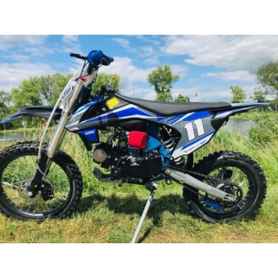 Dětská benzínová motorka Pitbike Leramotors Shark 125ccm E-Start 4T 17/14 Modrá