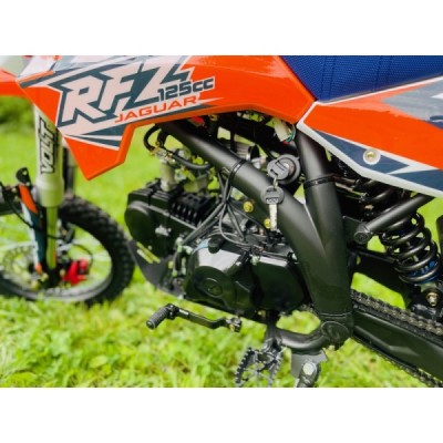 Dětská benzínová motorka Pitbike Leramotors By Apollo Jaguar 125cc 14“/12“ E-Start Oranžová