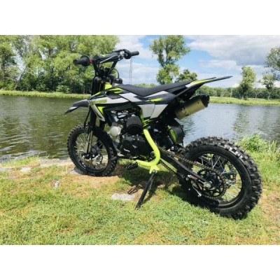 Dětská benzínová motorka Pitbike Leramotors Cannon 125ccm 4T 14/12 E-Start Zelená