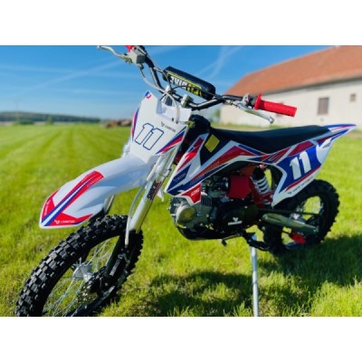 Dětská benzínová motorka Pitbike Leramotors Shark 125cc 4T 17/14 červená