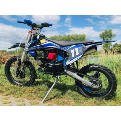 Dětská benzínová motorka Pitbike Leramotors Shark 125ccm E-Start 4T 17/14 Modrá