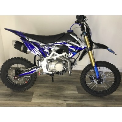 Dětská benzínová motorka Pitbike Leramotors Tornado 125ccm Pro 4T 17/14  modrá